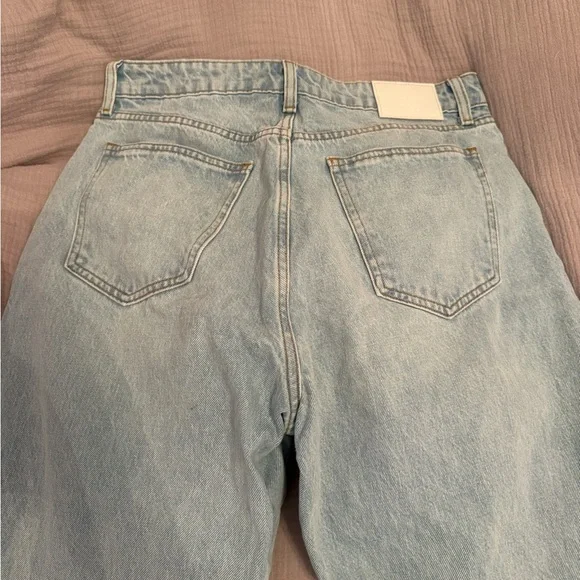 Denim Forum Aritzia Light Blue Denim Faharah Curve Fit size 30 - Picture 2 of 6